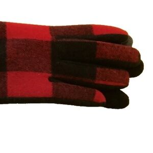🆕 G.H. Bass & Co. Red and Black Plaid Gloves! 💥